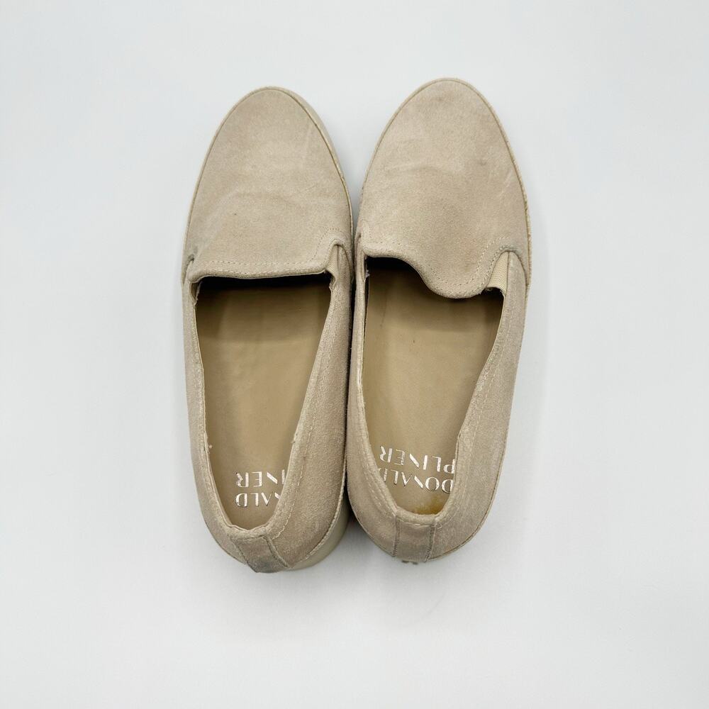 DONALD PLINER Conner Women Beige Nude Leather Suede Chunky Loafers Size 7 - Picture 3 of 9